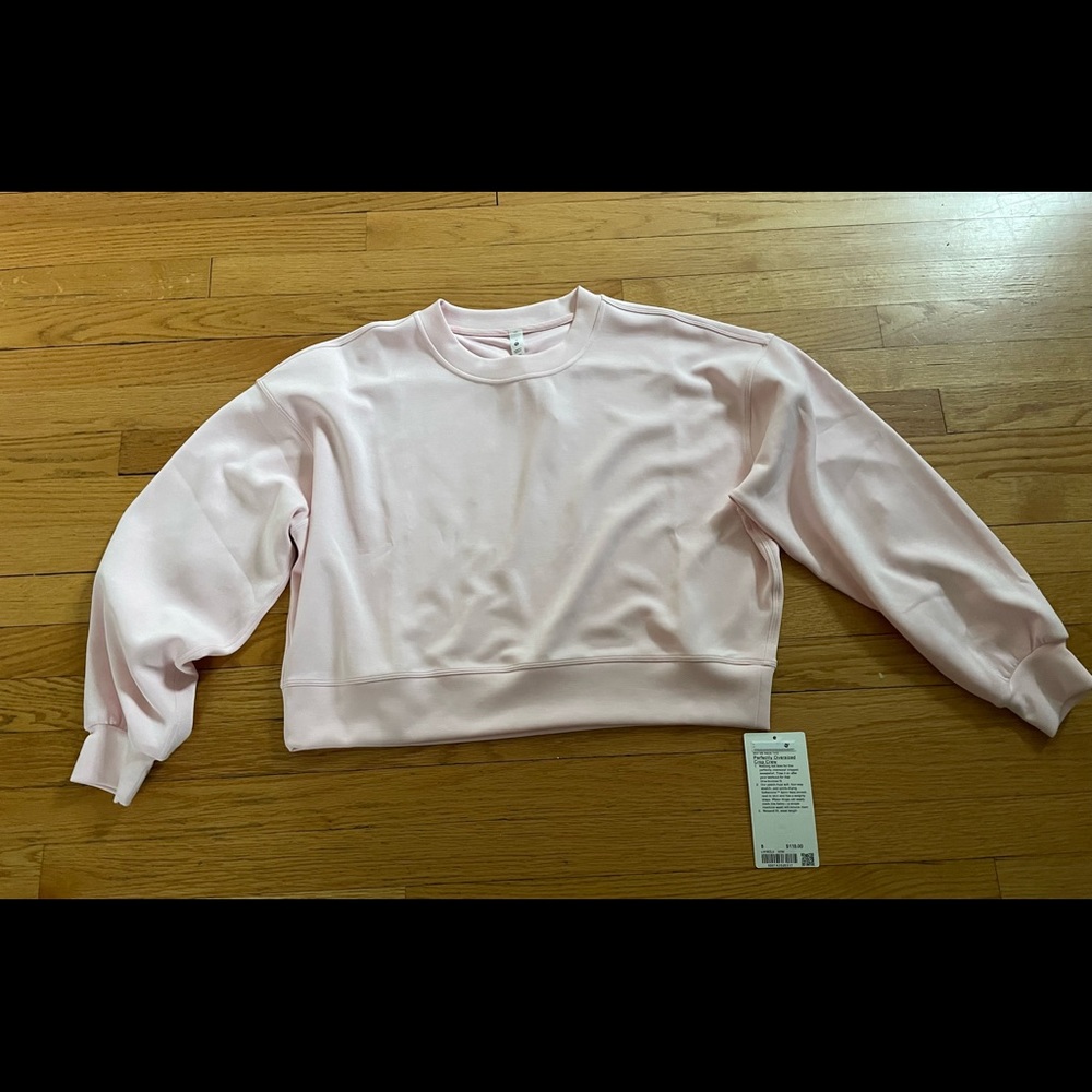 Lululemon pink crop sweatshirt